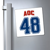Team AOC for 48th President Magnet — Patriotic Collegiate Fridge Sticker