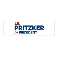 J.B. Pritzker for President Bumper Sticker — Political Campaign Sticker