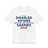 Disabled Voters for Josh Shapiro for President Campaign T-Shirt 2028