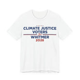 Climate Justice Voters for Whitmer 2028 T-Shirt | Bella+Canvas 3001 Political Graphic Tee