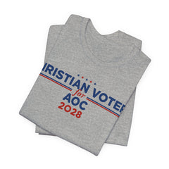 Christian Voters for AOC for President Campaign T-Shirt 2028