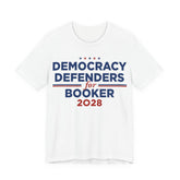 Democracy Defenders for Booker 2028 T-Shirt | Bella+Canvas 3001 Political Graphic Tee