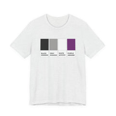 Funny Asexual Pride Flag Pantone Colors Unisex Jersey Short Sleeve T-Shirt