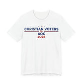 Christian Voters for AOC for President Campaign T-Shirt 2028