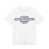 Climate Action Advocates for Booker 2028 T-Shirt | Bella+Canvas 3001 Political Graphic Tee
