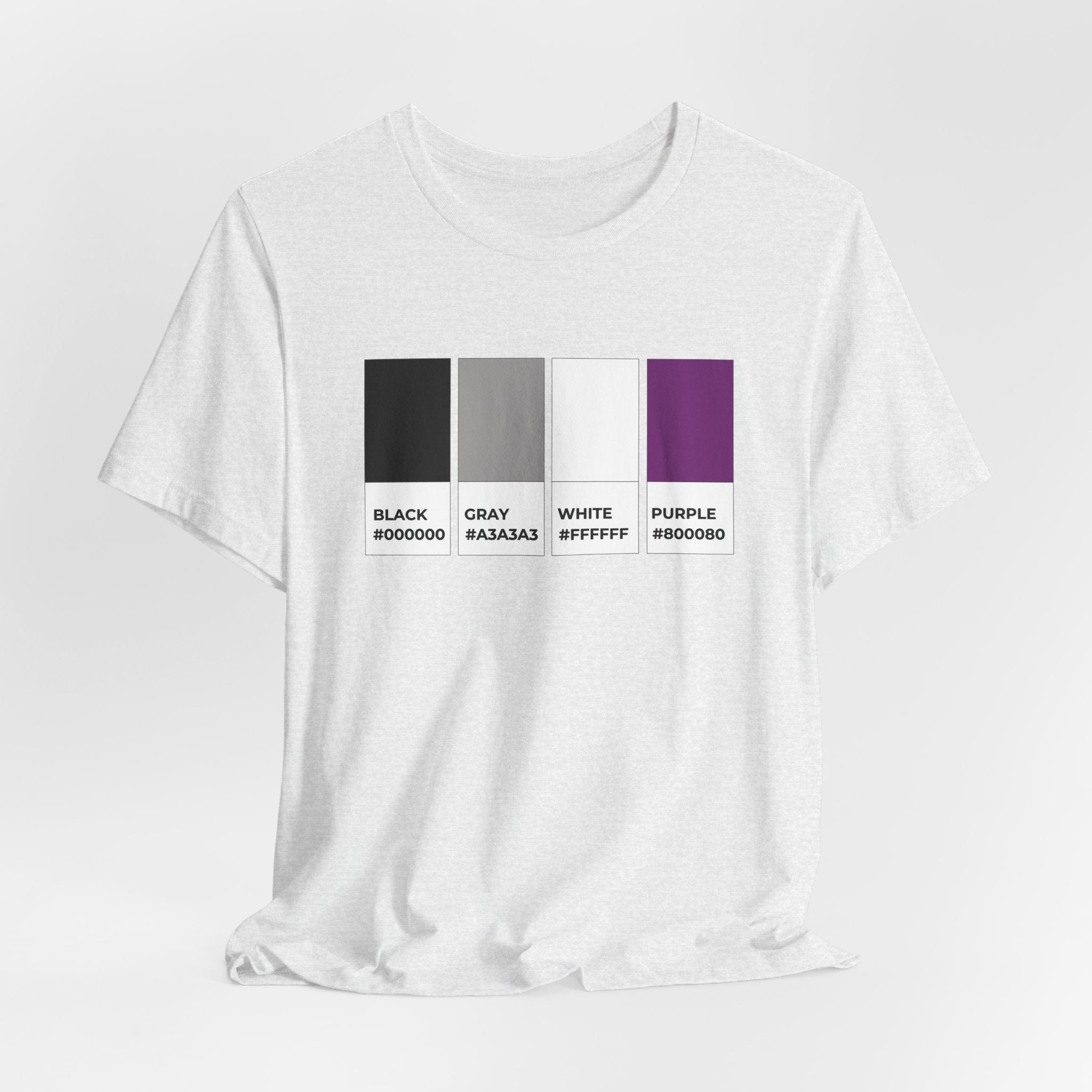Funny Asexual Pride Flag Pantone Colors Unisex Jersey Short Sleeve T-Shirt