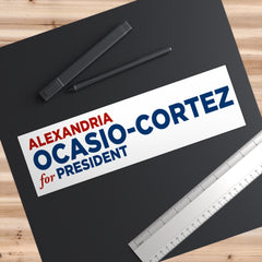 Alexandria Ocasio-Cortez for President Bumper Sticker — Political Campaign Sticker