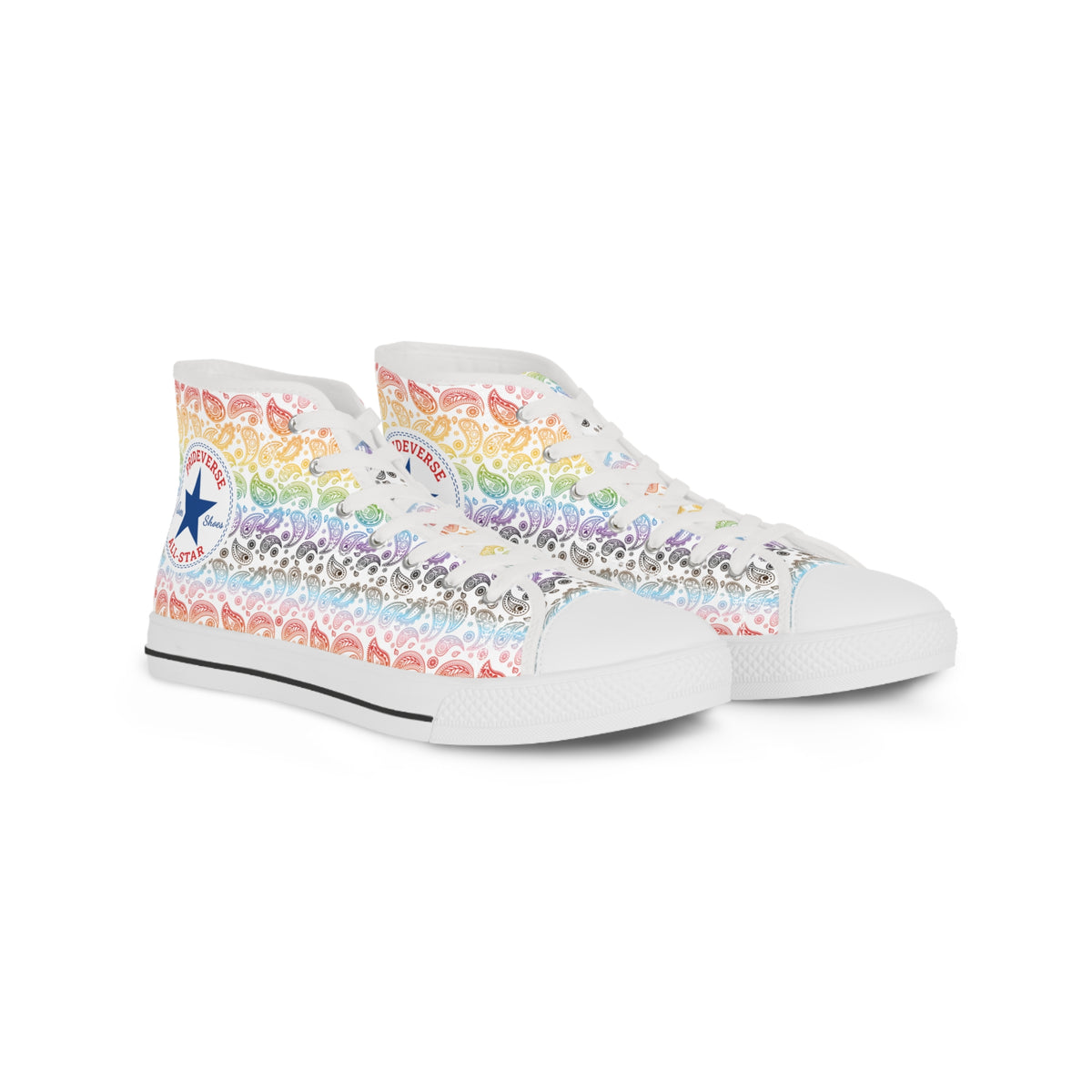 Progress Pride Paisley Prideverse Men's High Top Sneakers