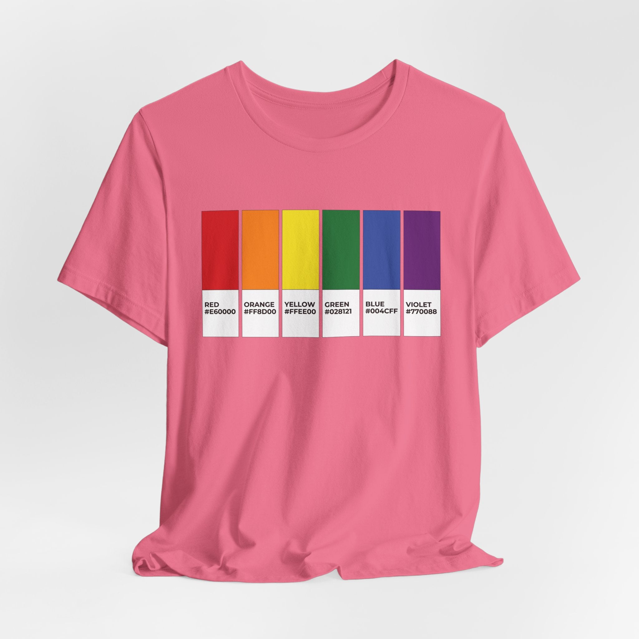 Funny LGBTQIA Pride Flag Pantone Colors Unisex Jersey Short Sleeve T-Shirt