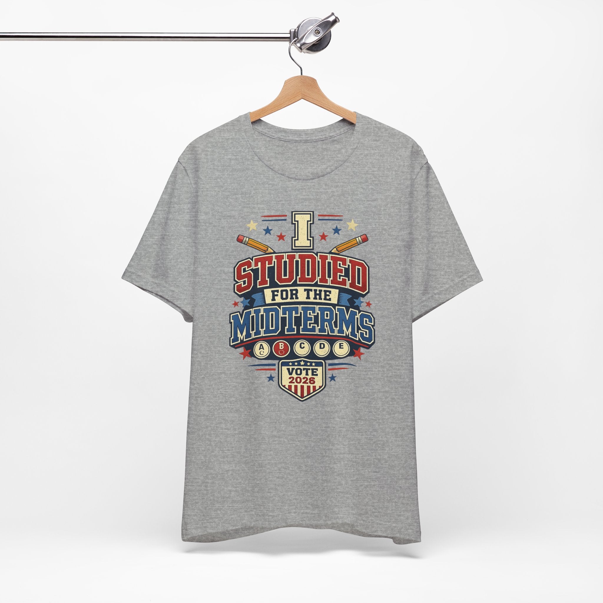 I Studied for the Midterms 2026 T-Shirt – Funny Voting Shirt, Retro Political Tee, Election Day Apparel
