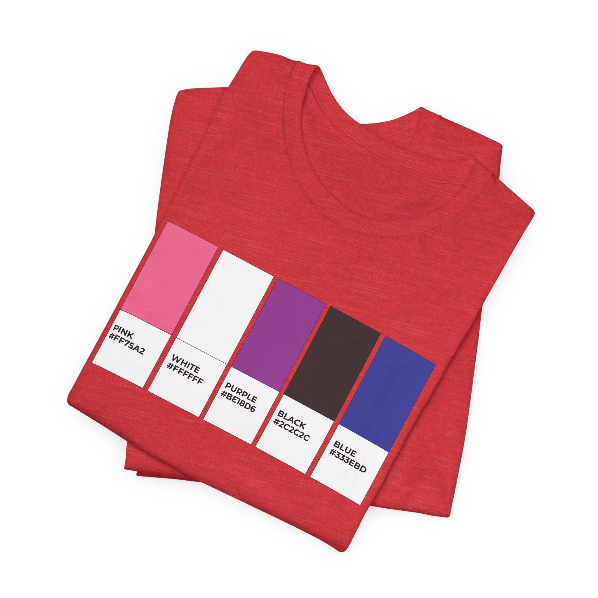 Funny Genderfluid Pride Flag Pantone Colors Unisex Jersey Short Sleeve T-Shirt