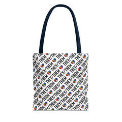 They/Them Pride Pattern Tote Bag | All-Over Print Pronoun Carryall