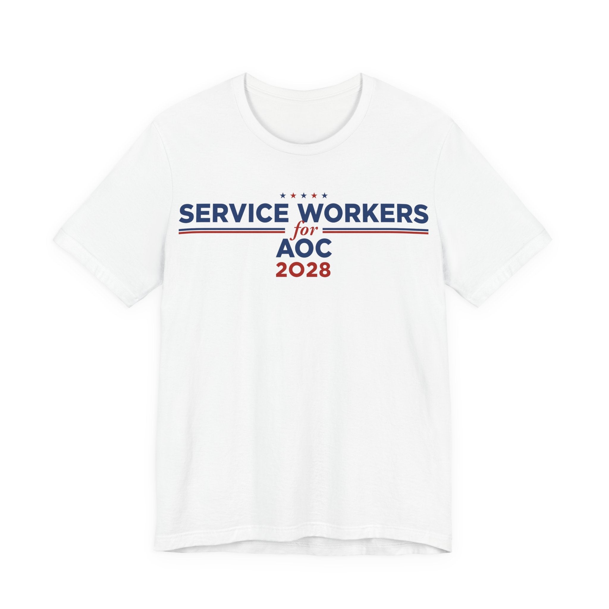 Service Workers for AOC for President Campaign T-Shirt 2028
