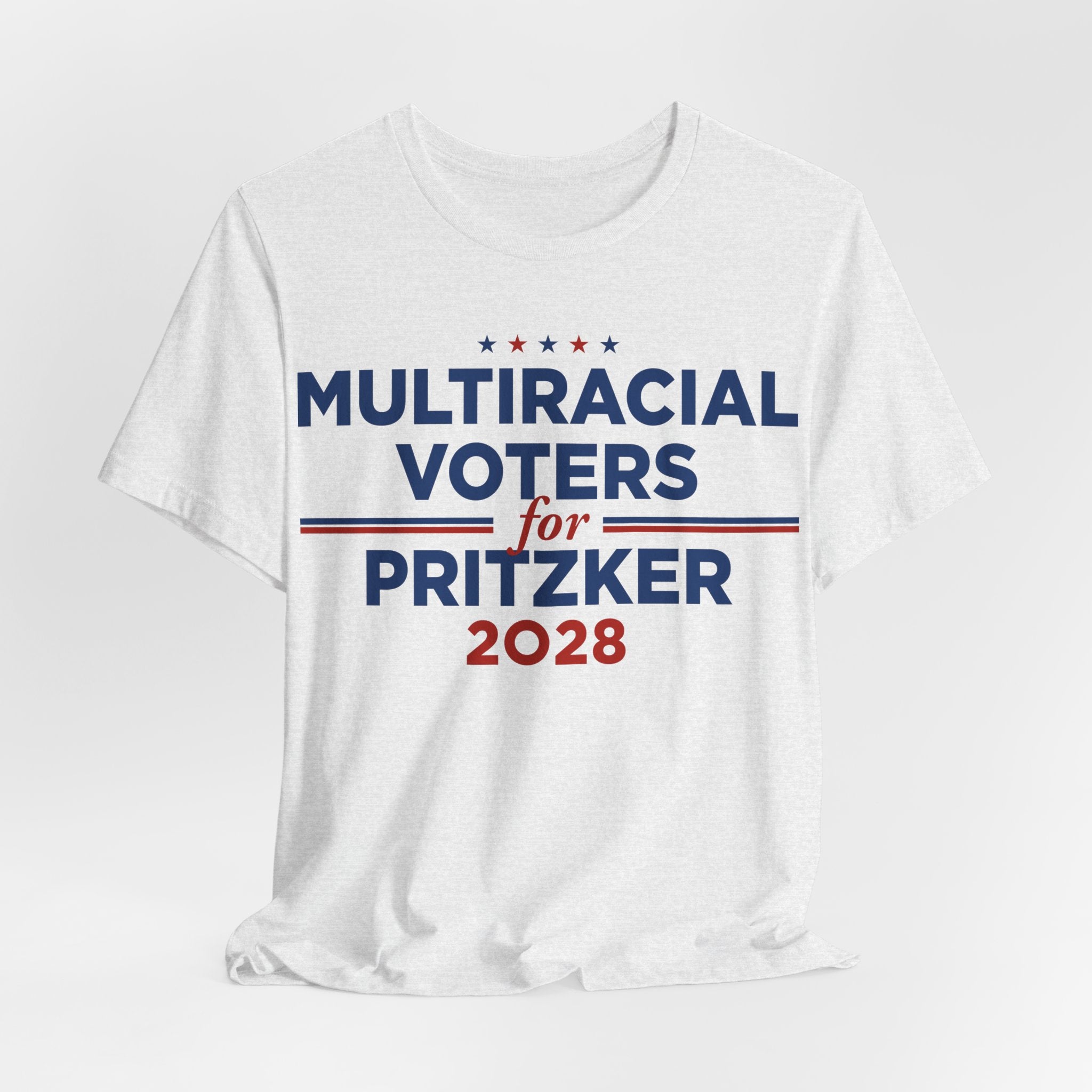 Multiracial Voters for J.B. Pritzker for President Campaign T-Shirt 2028