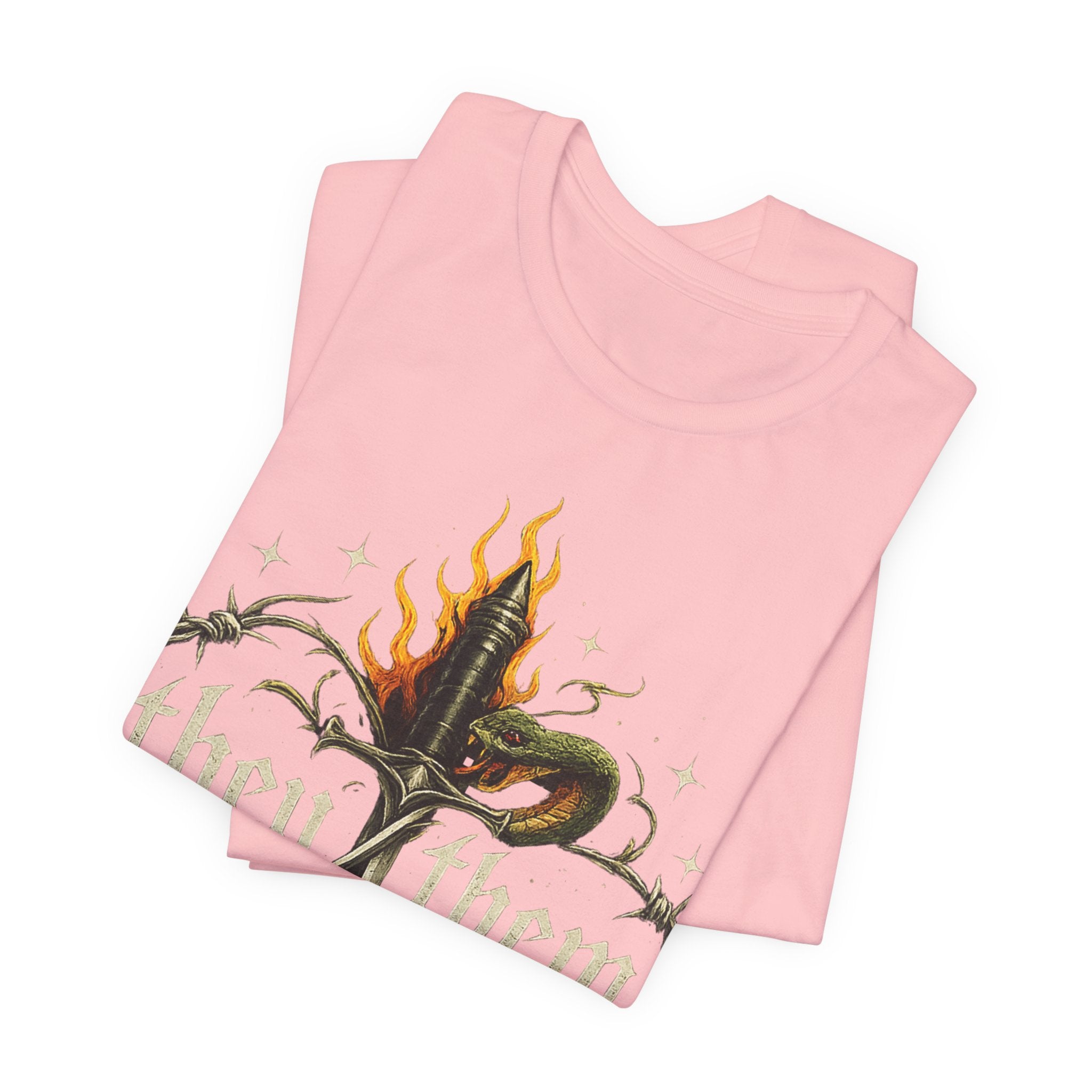 they/them Gothic Pronoun T-Shirt – Tattoo Flash Style Graphic Tee