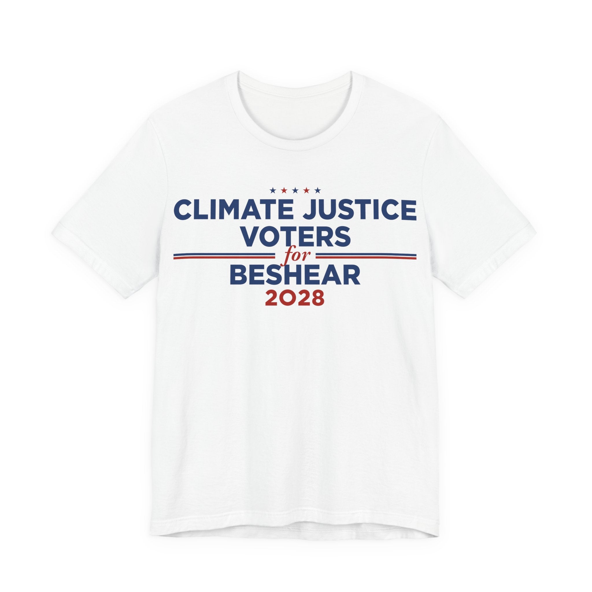 Climate Justice Voters for Beshear 2028 T-Shirt | Bella+Canvas 3001 Political Graphic Tee