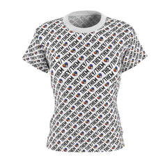 They/Them Pride Pattern Women’s T-Shirt | All-Over Print Pronoun Tee