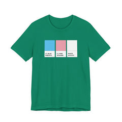 Funny Transgender Trans Pride Flag Pantone Colors Unisex Short Sleeve T-Shirt