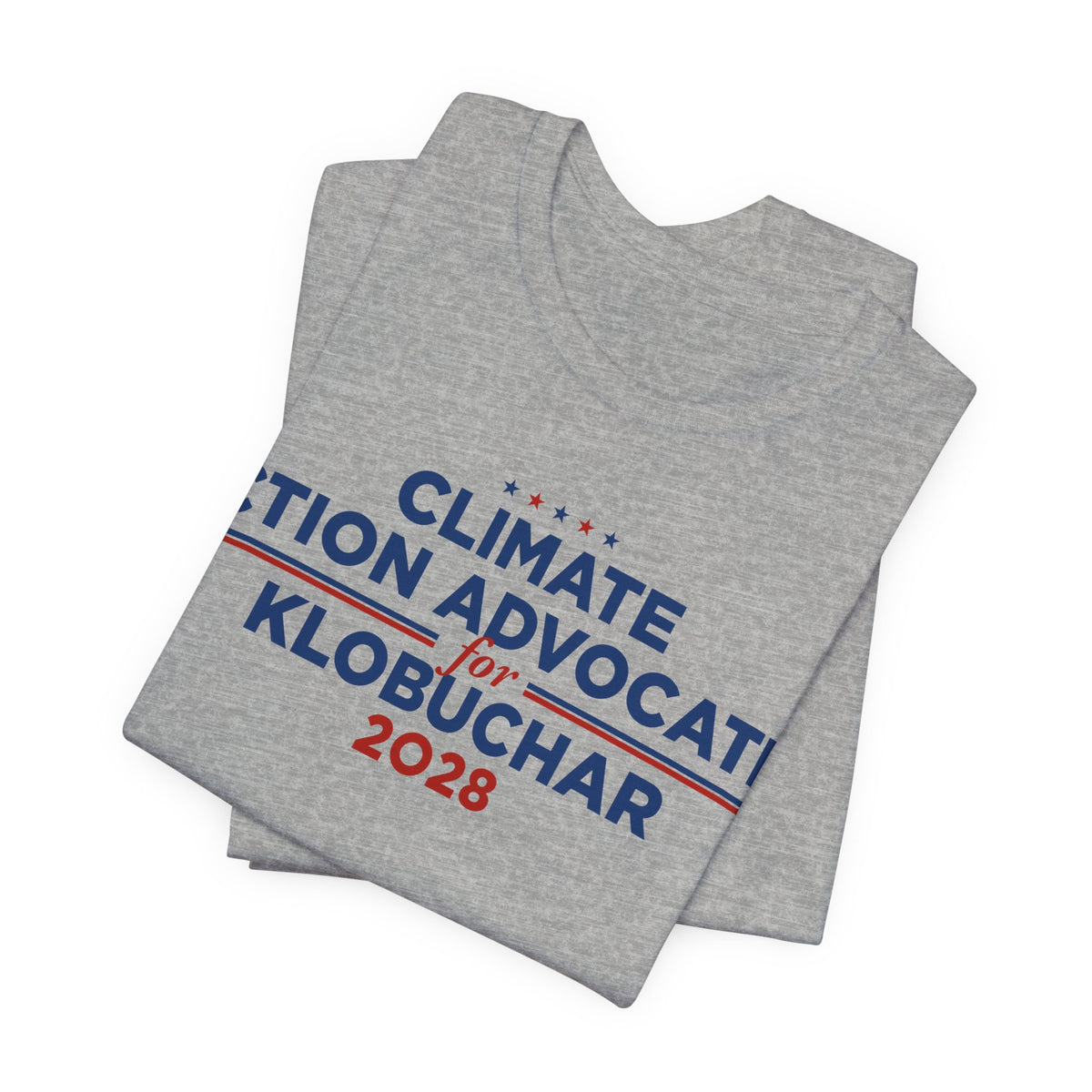 Climate Action Advocates for Klobuchar 2028 T-Shirt | Bella+Canvas 3001 Political Graphic Tee