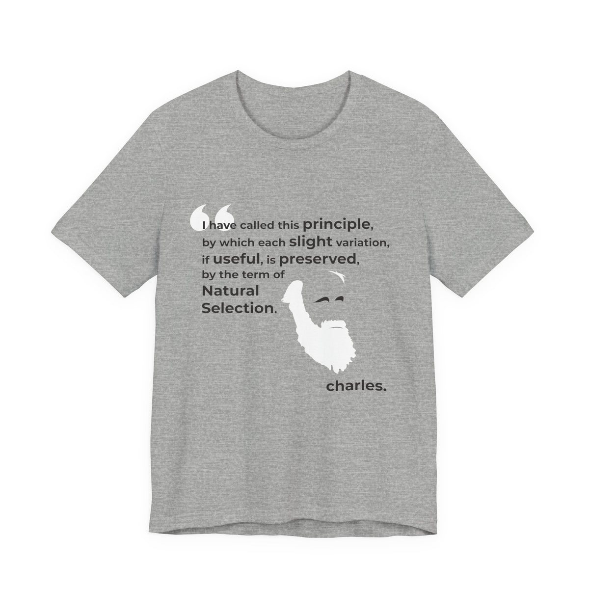 Charles Darwin Natural Selection Unisex Jersey Short Sleeve T-Shirt - Science Enthusiast