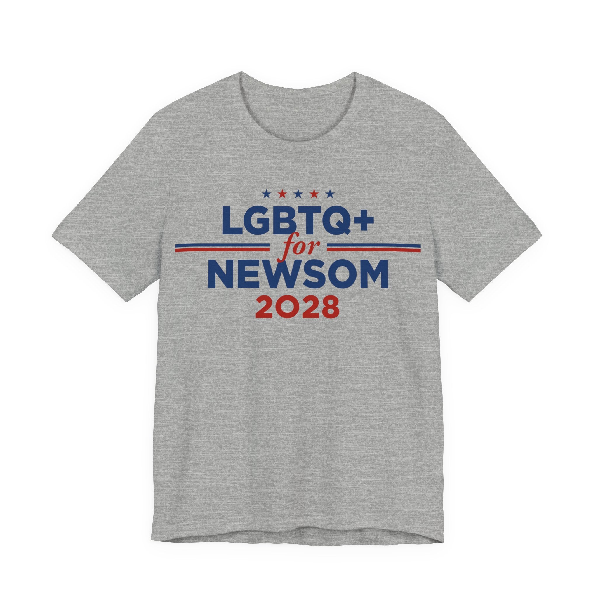 LGBTQ+ for Gavin Newsom for President Campaign T-Shirt 2028