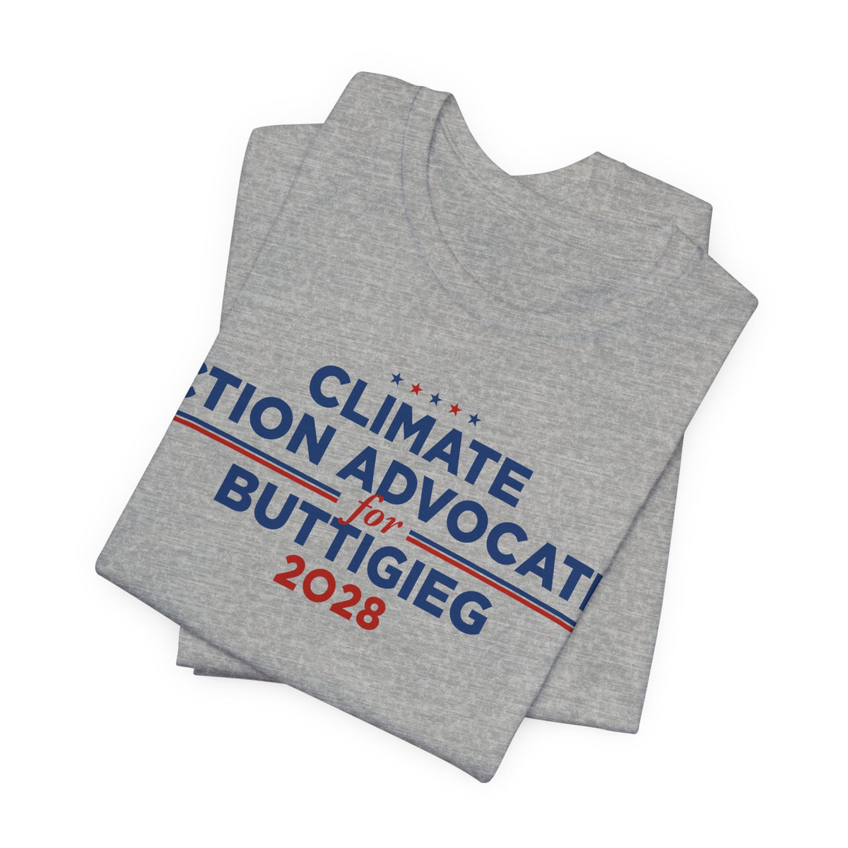 Climate Action Advocates for Buttigieg 2028 T-Shirt | Bella+Canvas 3001 Political Graphic Tee