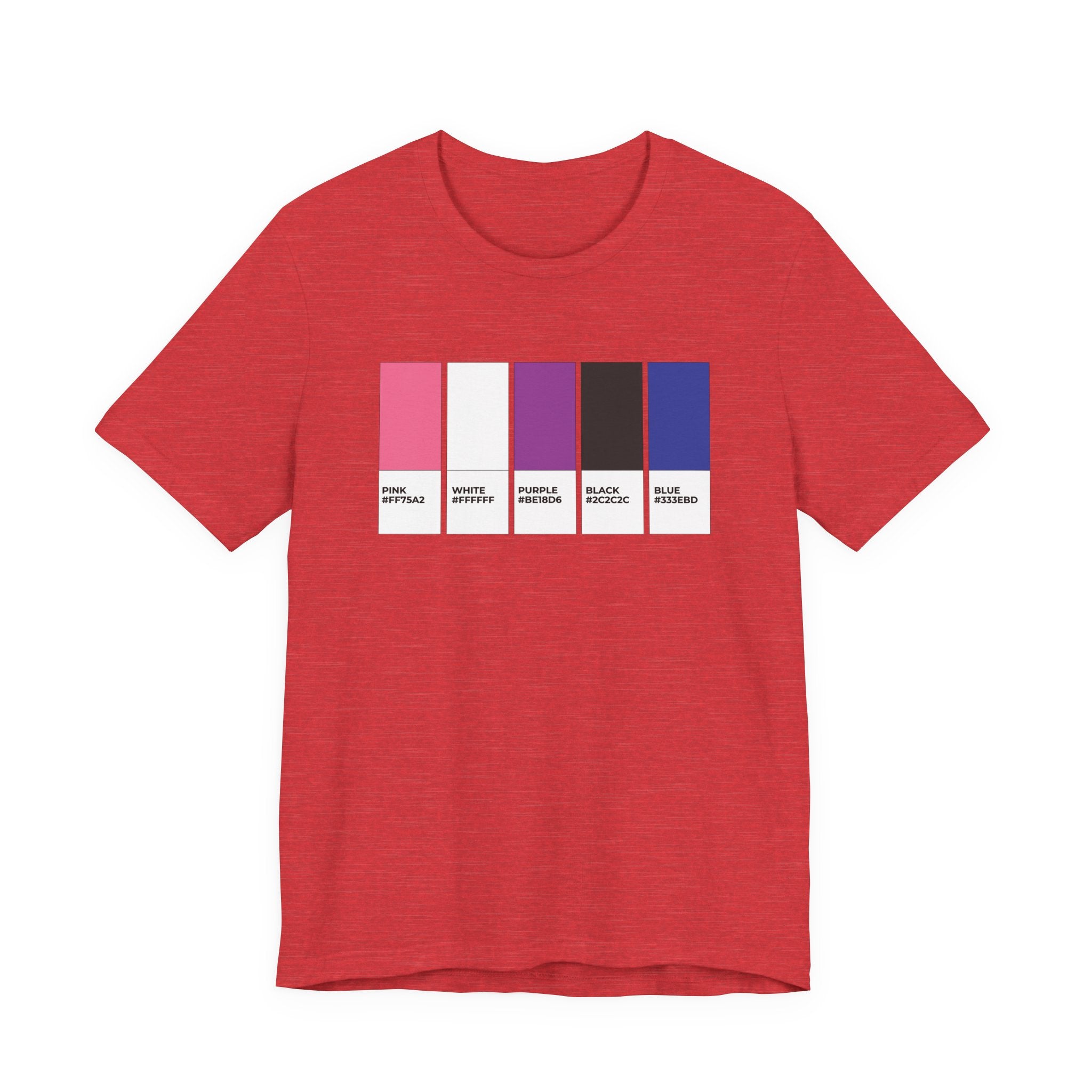 Funny Genderfluid Pride Flag Pantone Colors Unisex Jersey Short Sleeve T-Shirt