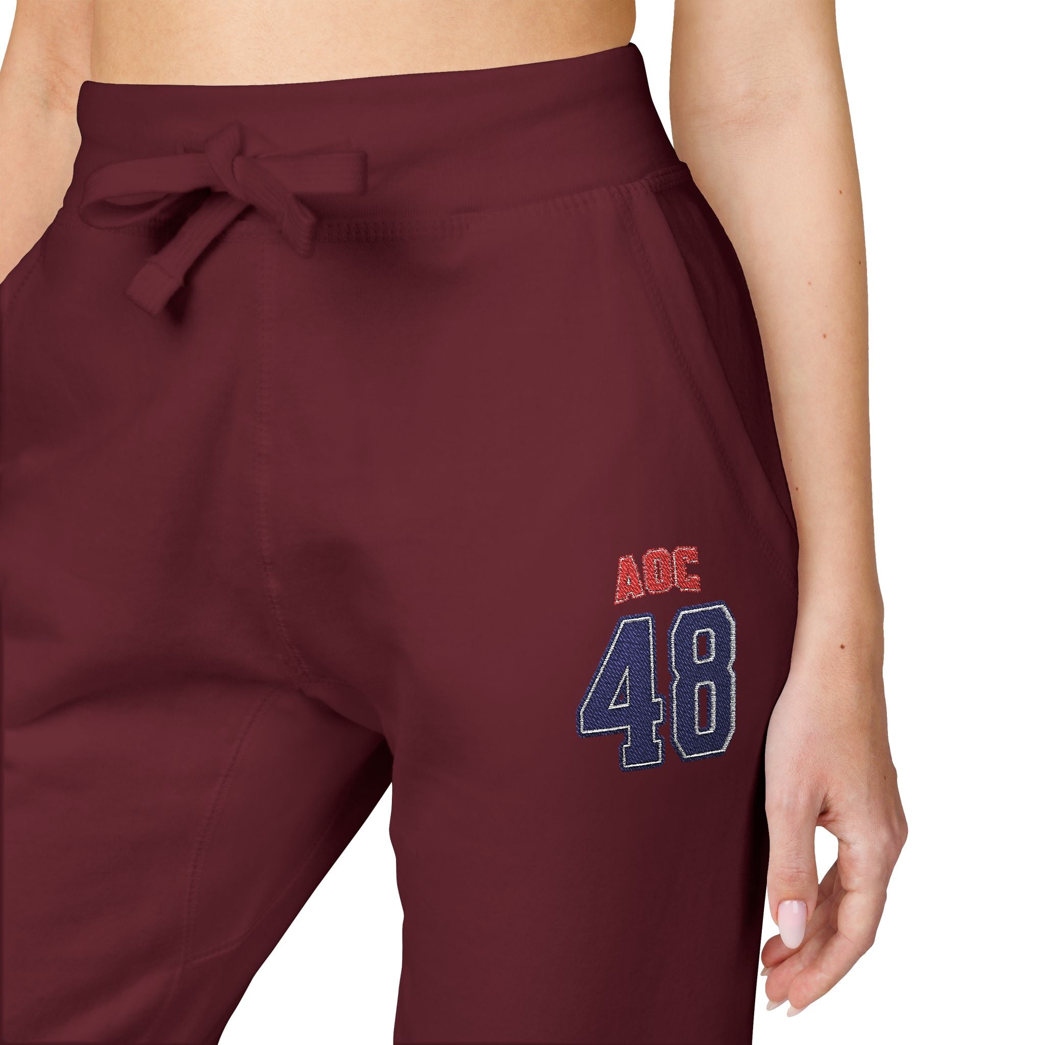 Embroidered Team AOC for 48th President Fleece Sweatpants — Casual Cozy Joggers