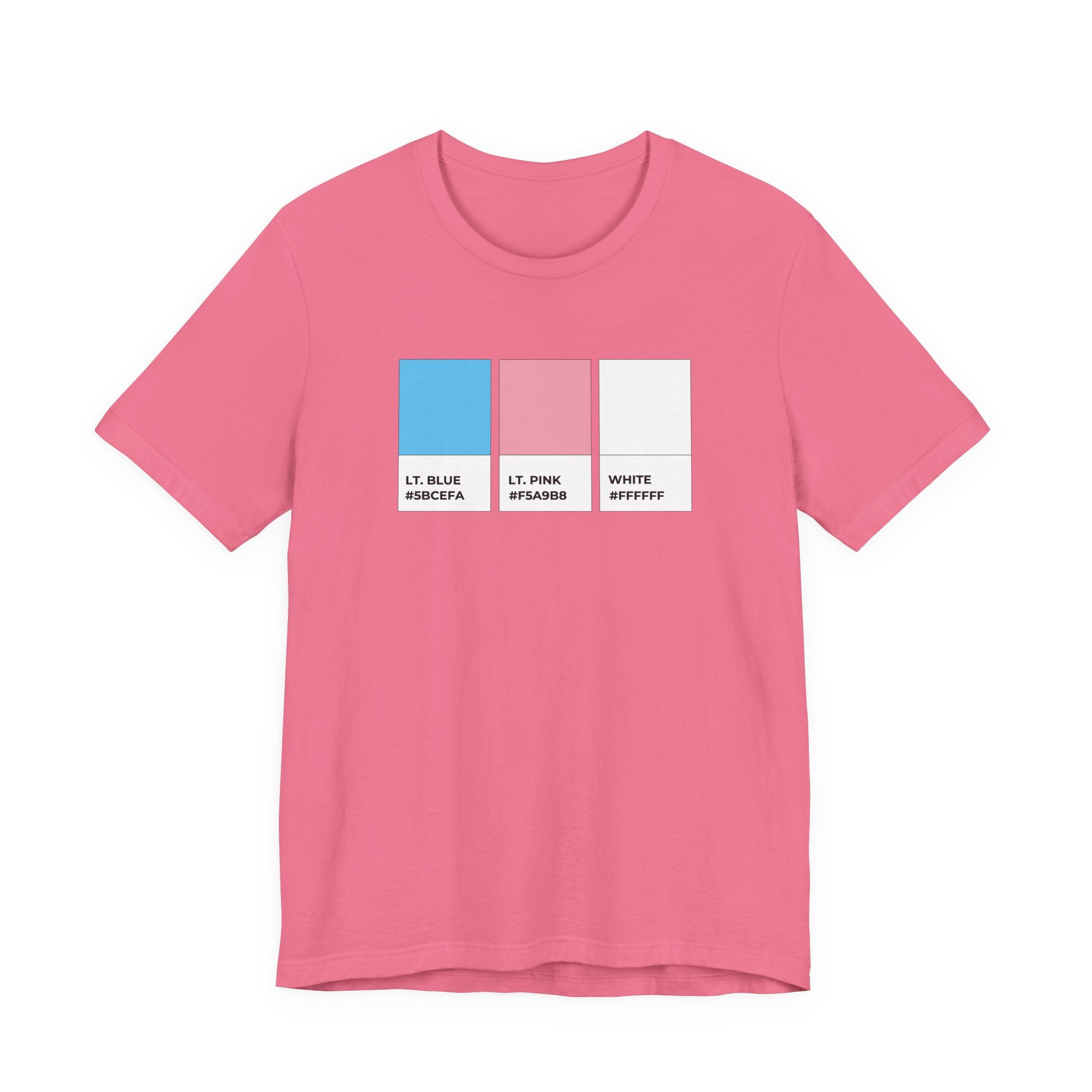 Funny Transgender Trans Pride Flag Pantone Colors Unisex Short Sleeve T-Shirt