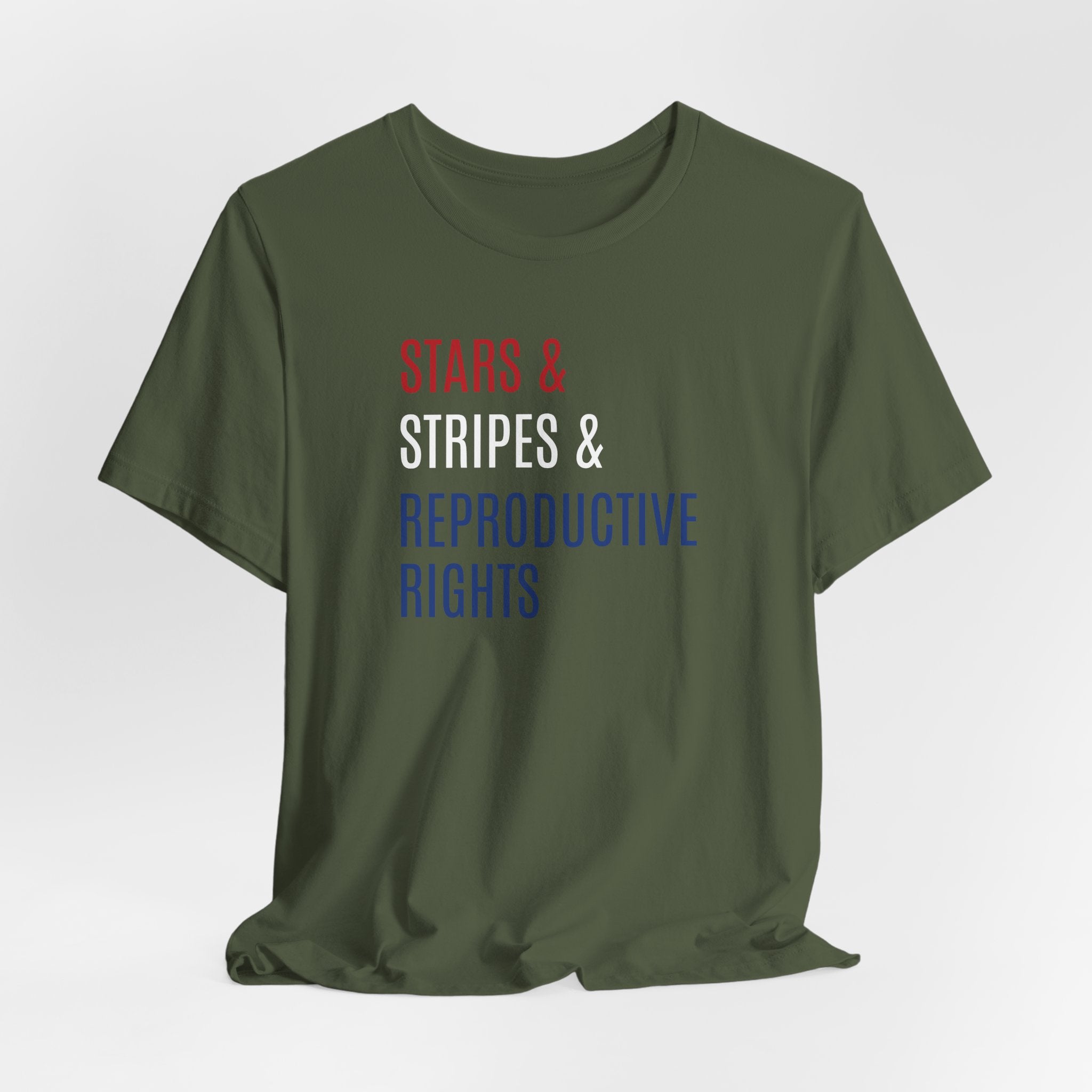 Stars, Stripes, Reproductive Rights Unisex T-Shirt - Red White Blue Patriotic Shirt - Pro-Choice - Women's Rights