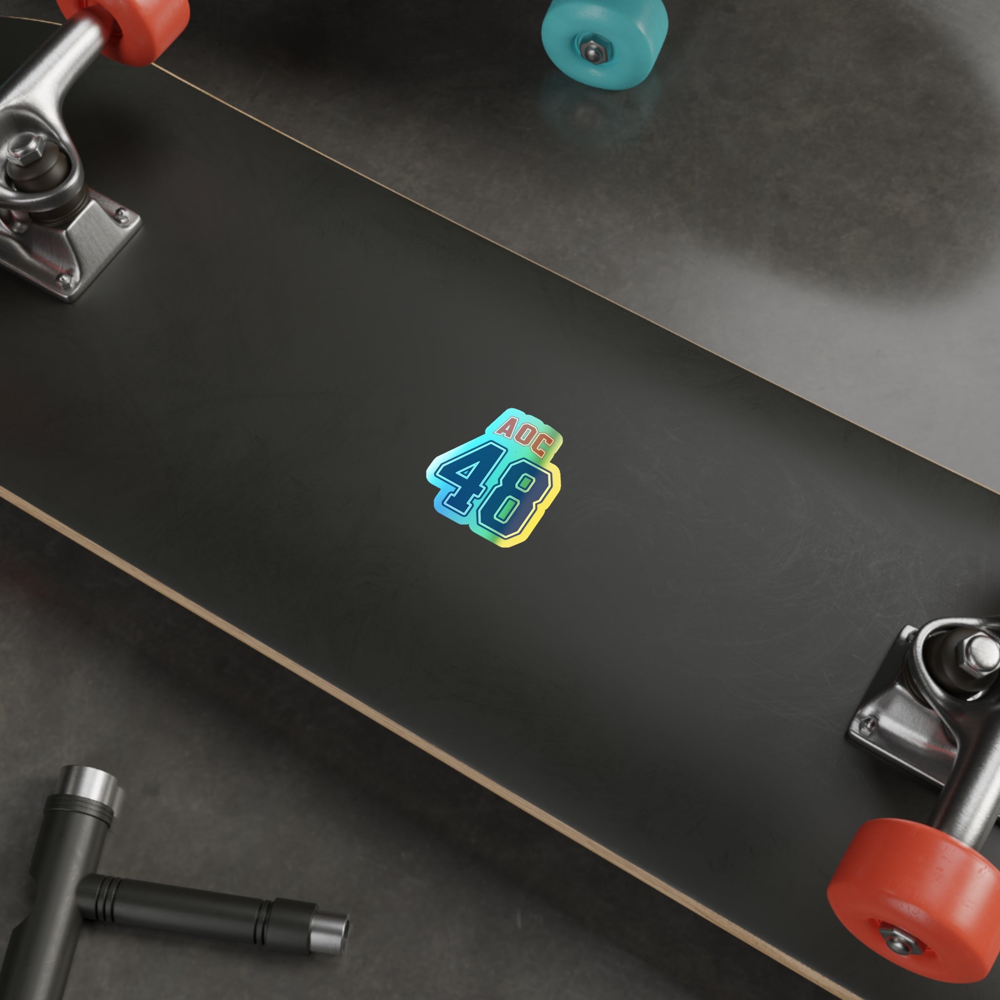 Holographic Team AOC for 48th President Sticker