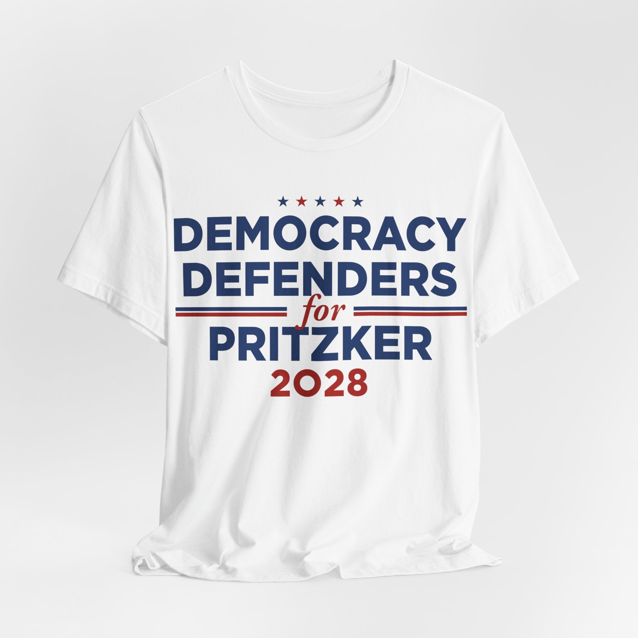 Democracy Defenders for J.B. Pritzker for President Campaign T-Shirt 2028