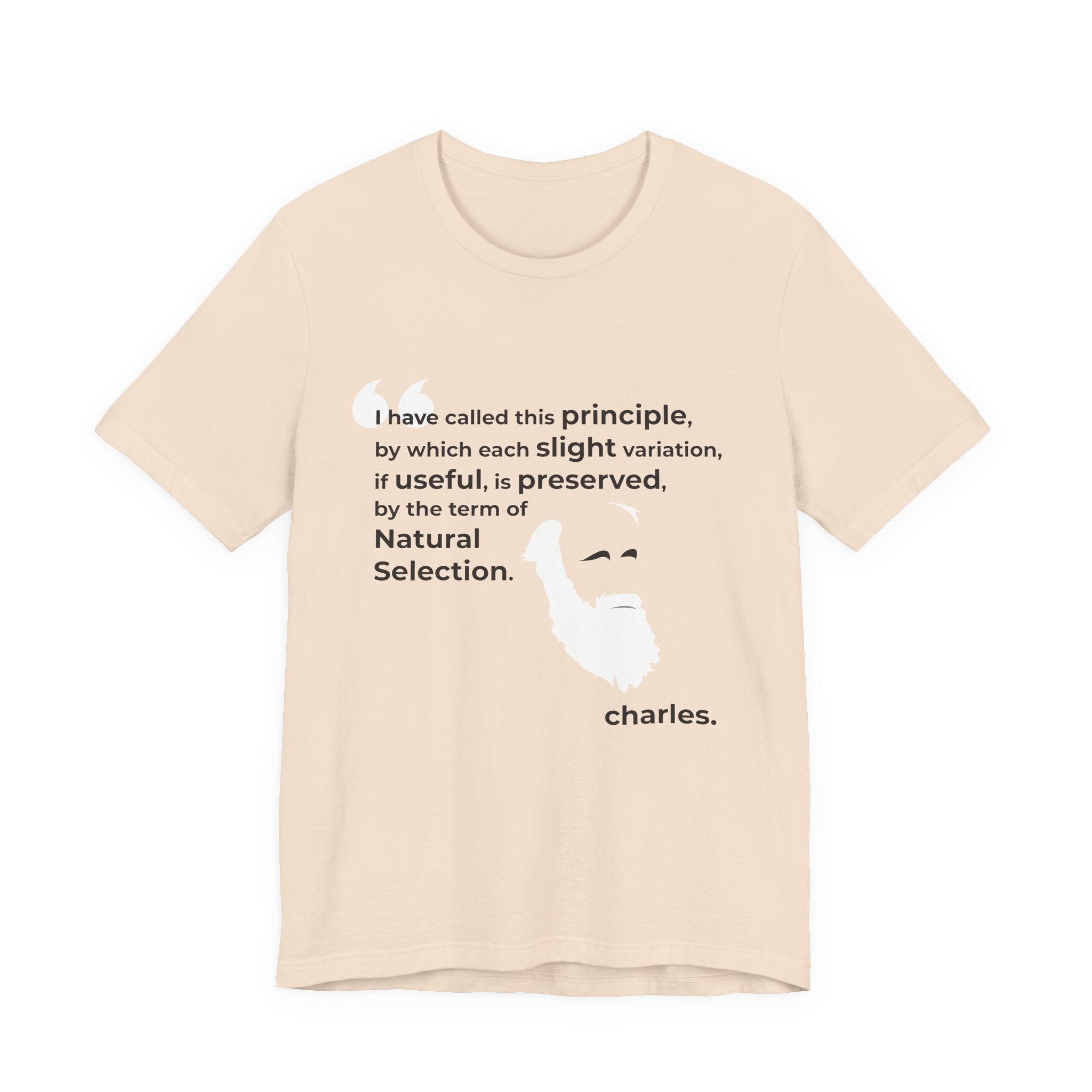 Charles Darwin Natural Selection Unisex Jersey Short Sleeve T-Shirt - Science Enthusiast