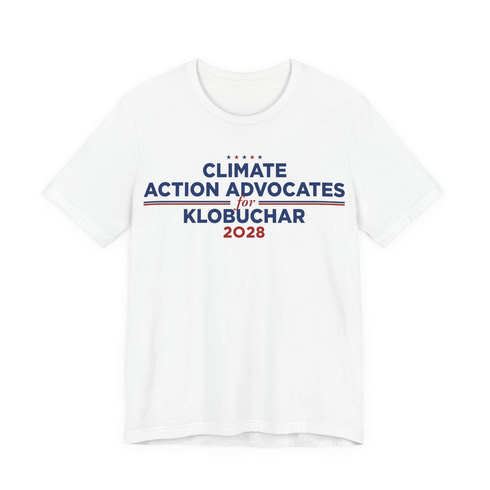 Climate Action Advocates for Klobuchar 2028 T-Shirt | Bella+Canvas 3001 Political Graphic Tee