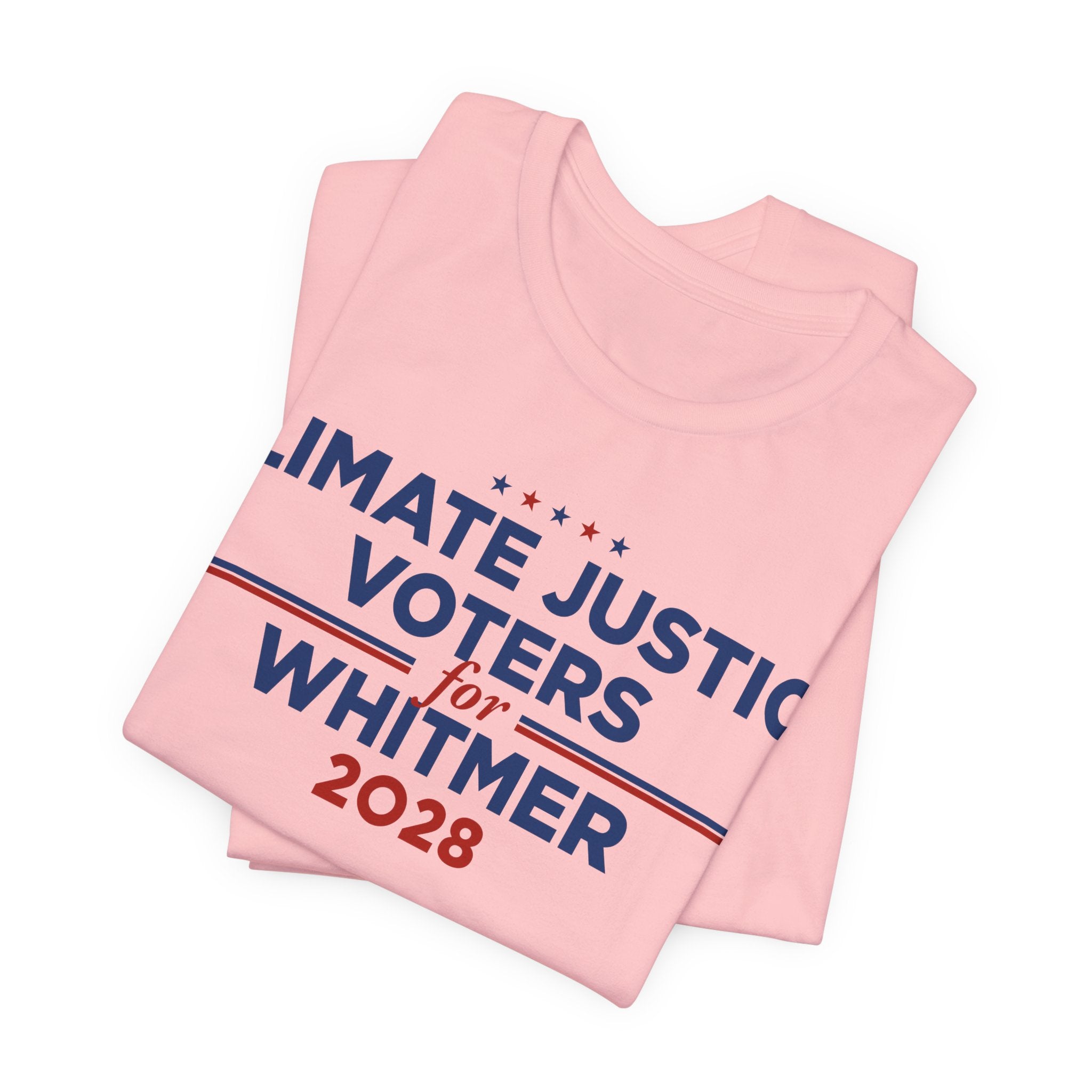 Climate Justice Voters for Whitmer 2028 T-Shirt | Bella+Canvas 3001 Political Graphic Tee