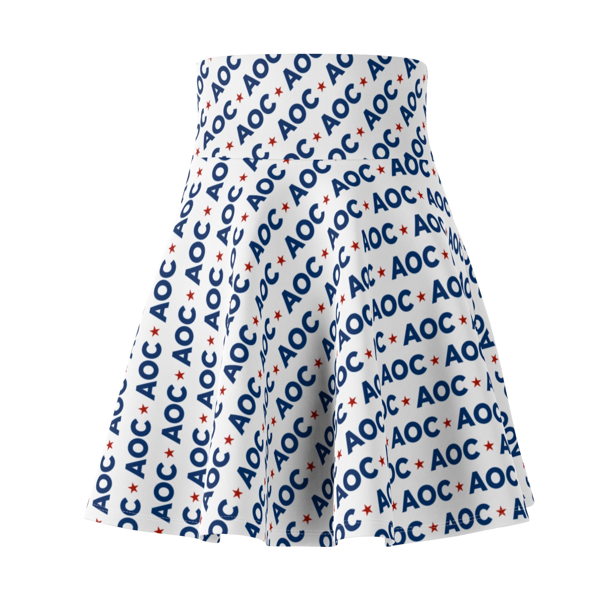 AOC Skater Skirt – Political Graphic High-Waisted Circle Skirt for Progressive Style