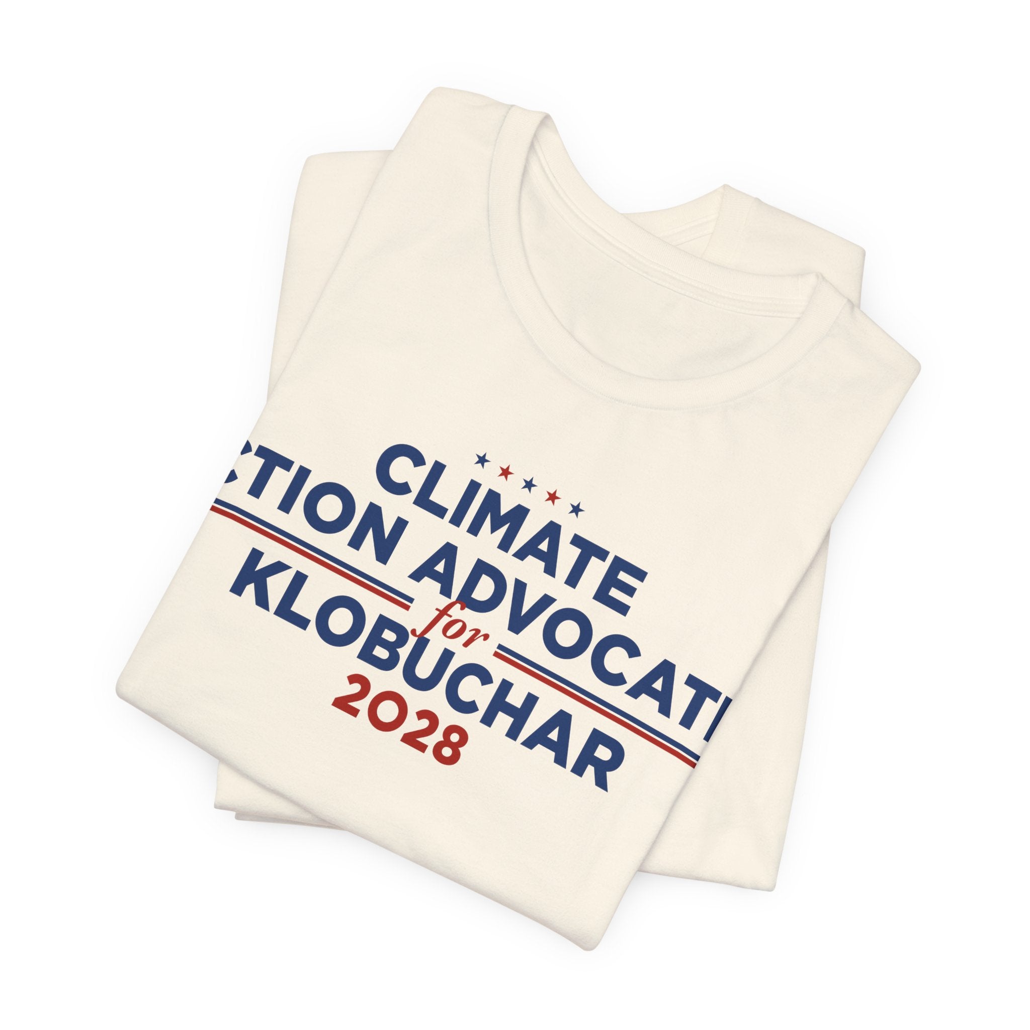 Climate Action Advocates for Klobuchar 2028 T-Shirt | Bella+Canvas 3001 Political Graphic Tee