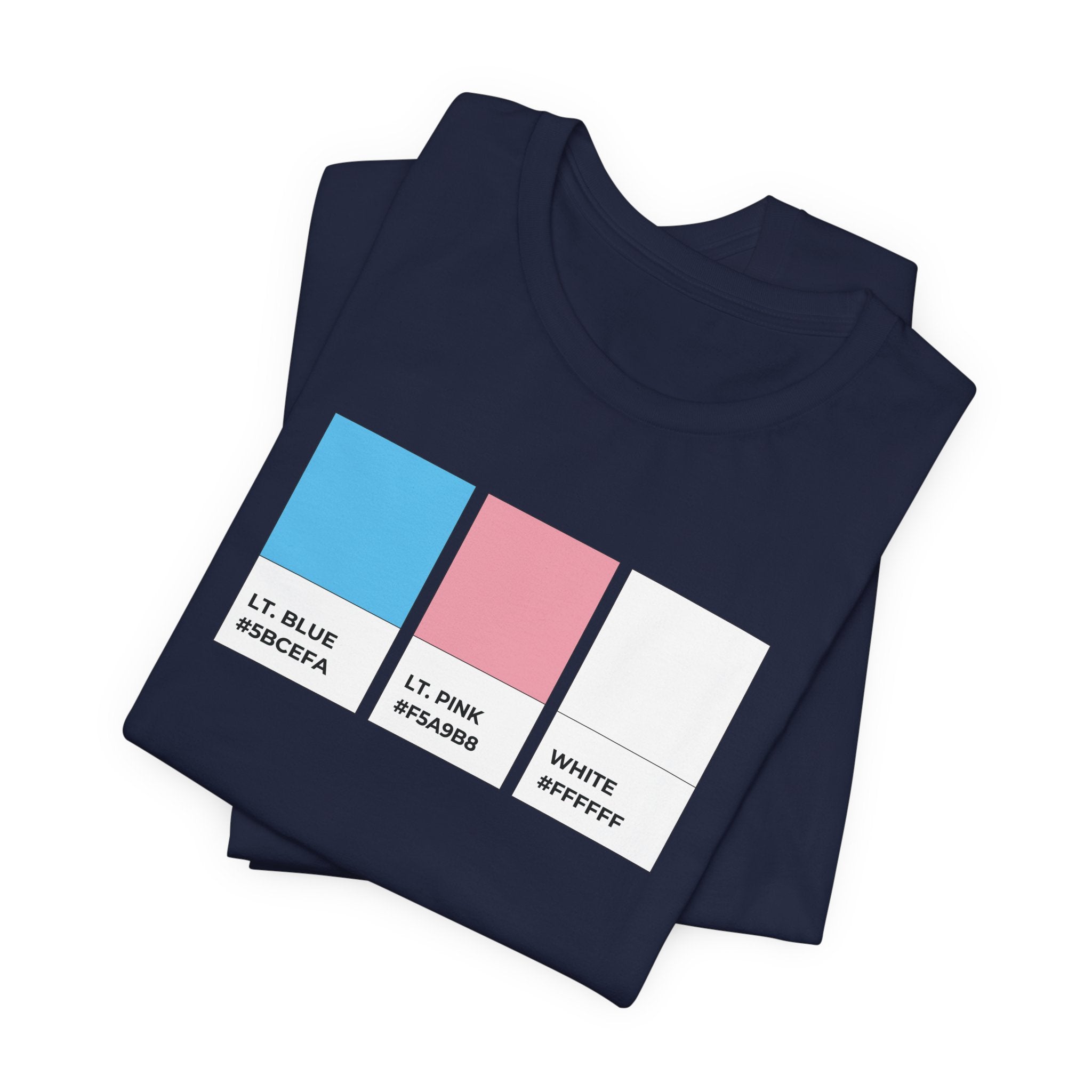 Funny Transgender Trans Pride Flag Pantone Colors Unisex Short Sleeve T-Shirt
