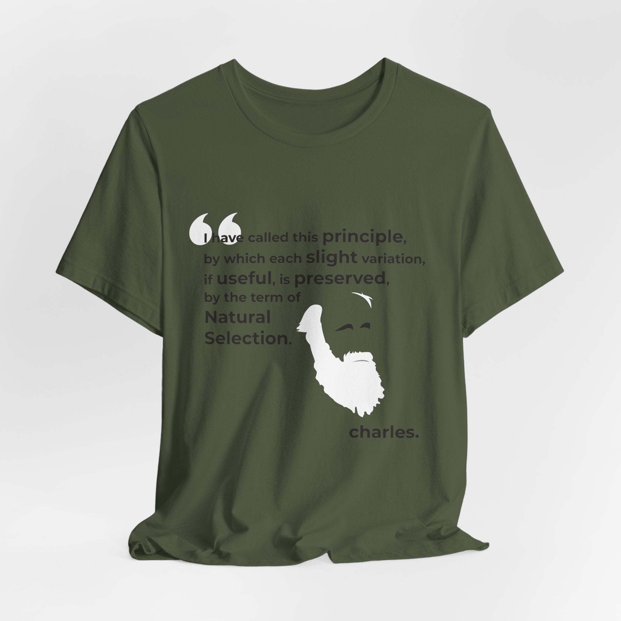 Charles Darwin Natural Selection Unisex Jersey Short Sleeve T-Shirt - Science Enthusiast