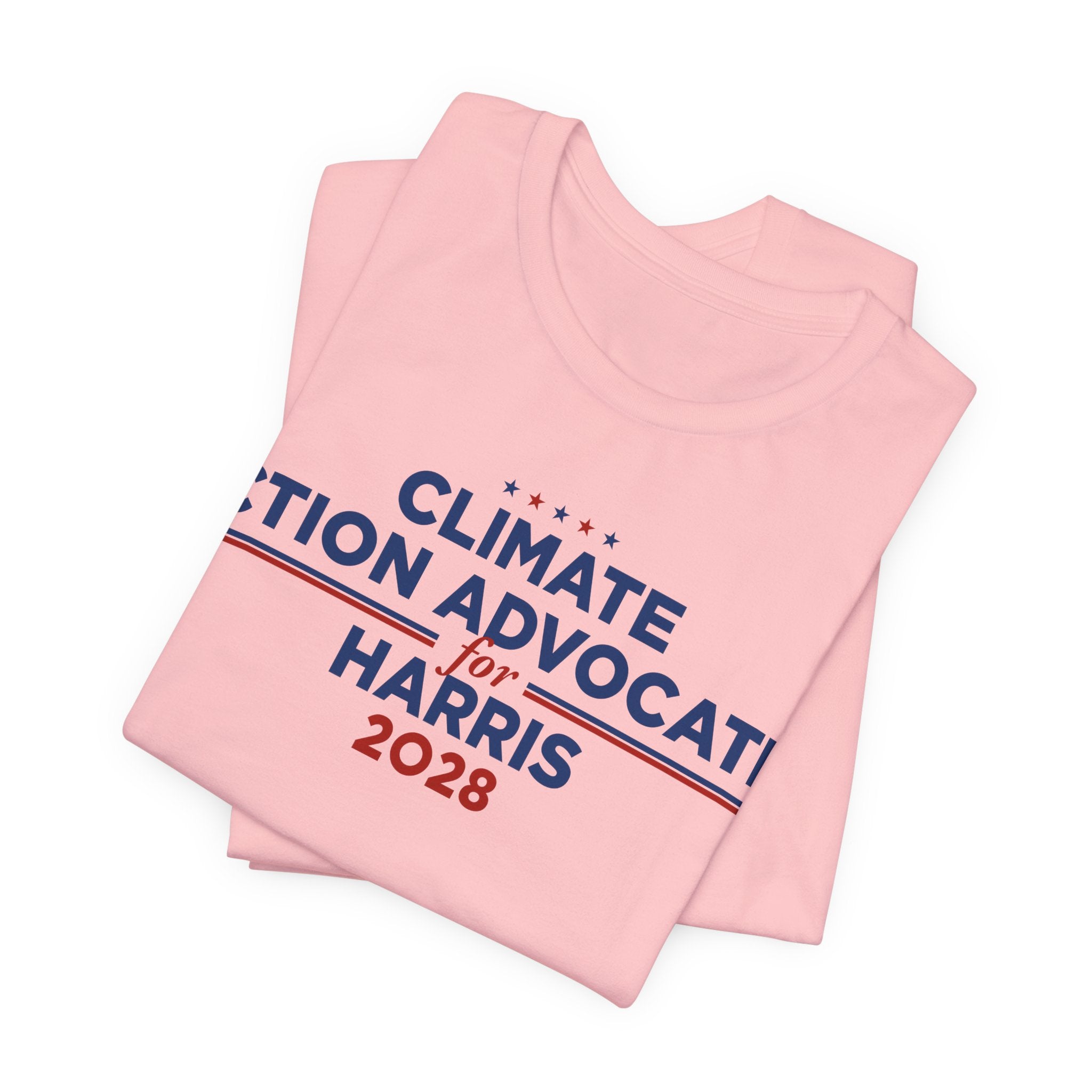 Climate Action Advocates for Harris 2028 T-Shirt | Bella+Canvas 3001 Political Graphic Tee