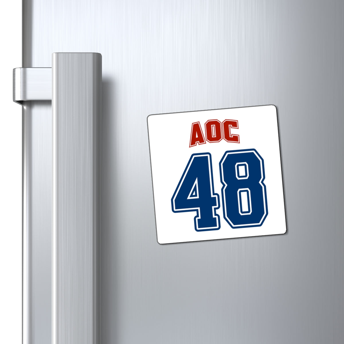 Team AOC for 48th President Magnet — Patriotic Collegiate Fridge Sticker