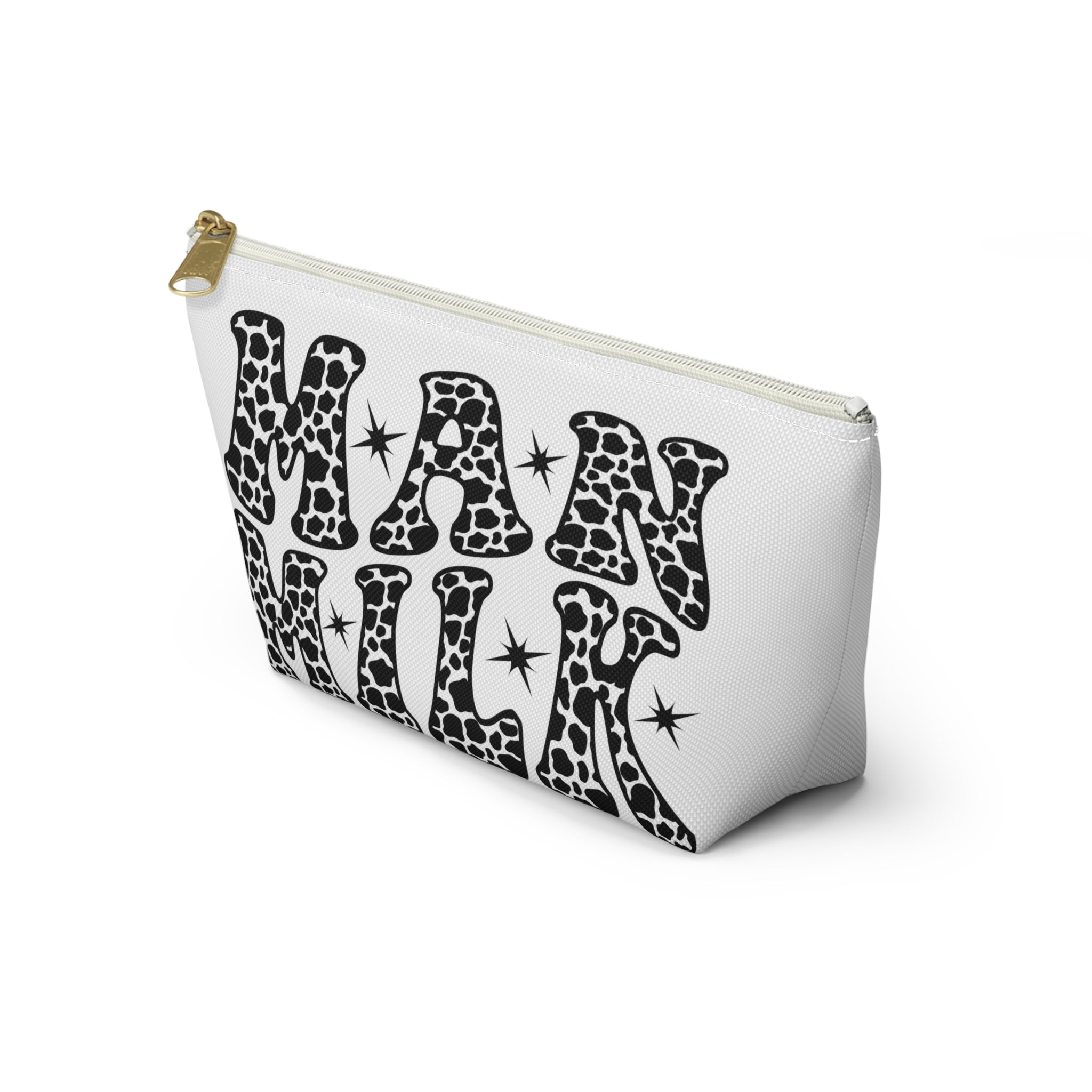 Funny Man Milk Testosterone Storage Bag with T-Bottom - FTM Transition Medication Pouch - Gender Affirming Transgender Gift - Travel or Pride Parade Meds Pouch