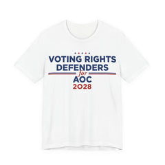 Voting Right Defenders for AOC for President Campaign T-Shirt 2028