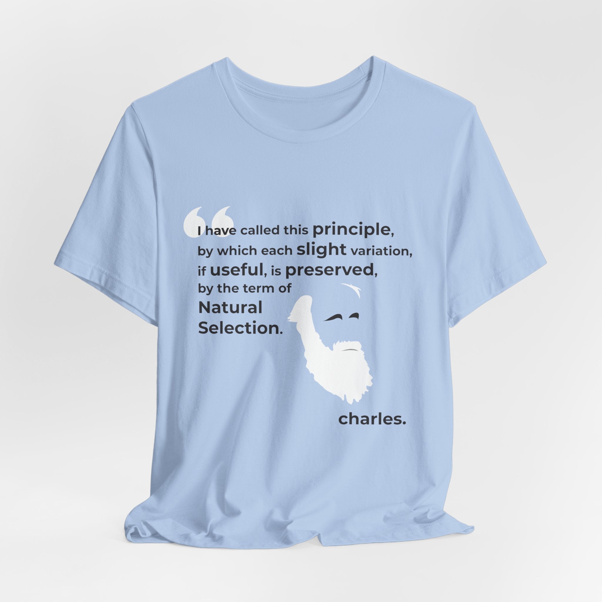 Charles Darwin Natural Selection Unisex Jersey Short Sleeve T-Shirt - Science Enthusiast
