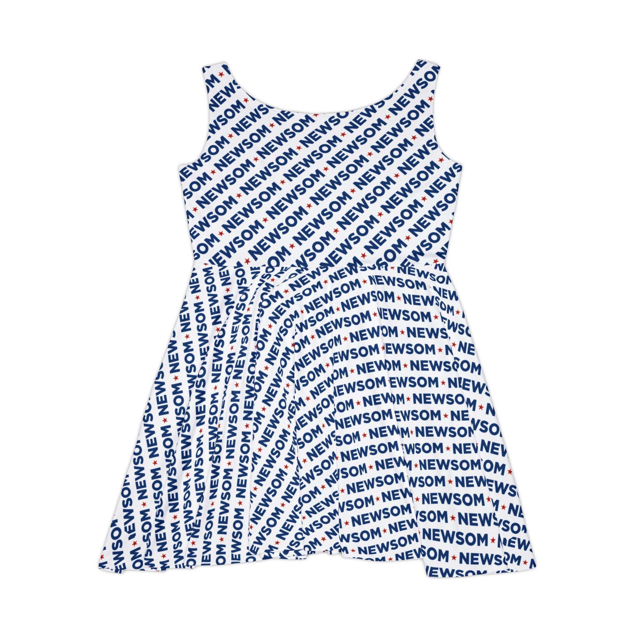 Gavin Newsom Skater Dress – Political Graphic Sleeveless Dress for Progressive Style