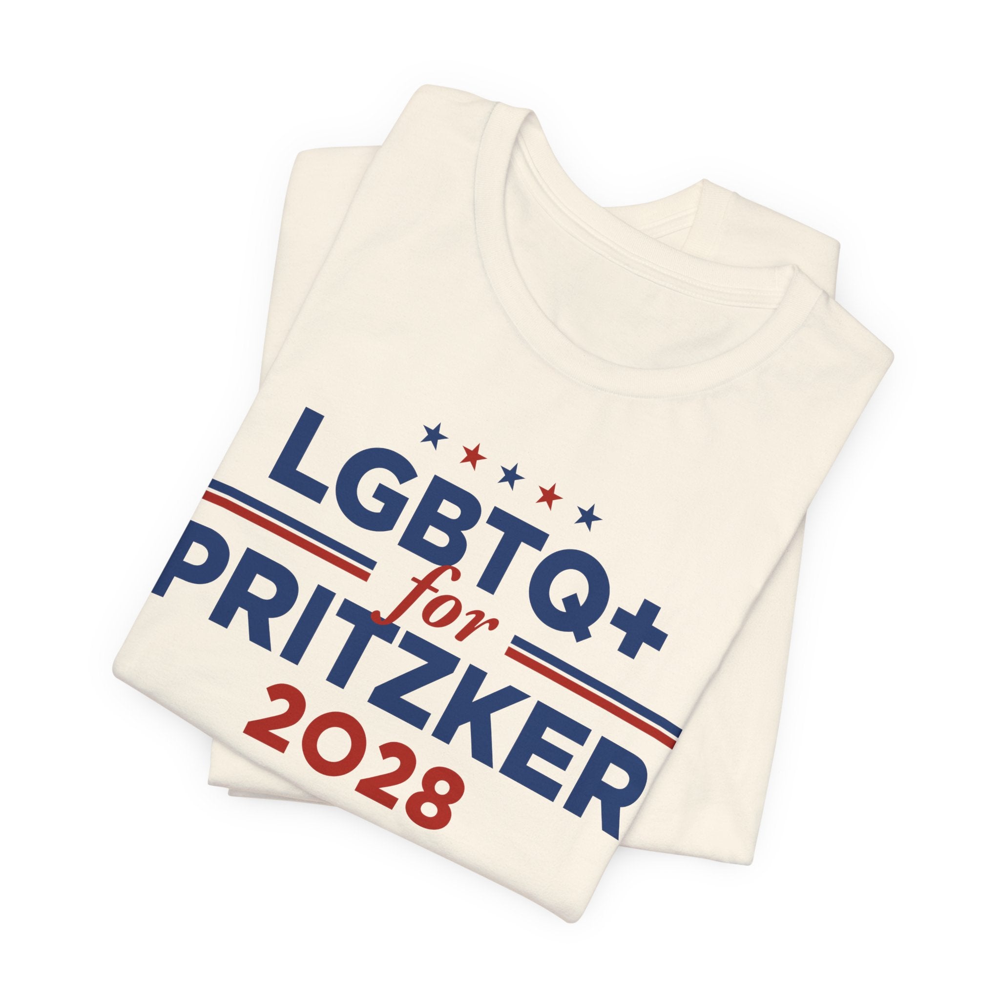 LGBTQ+ for J.B. Pritzker for President Campaign T-Shirt 2028