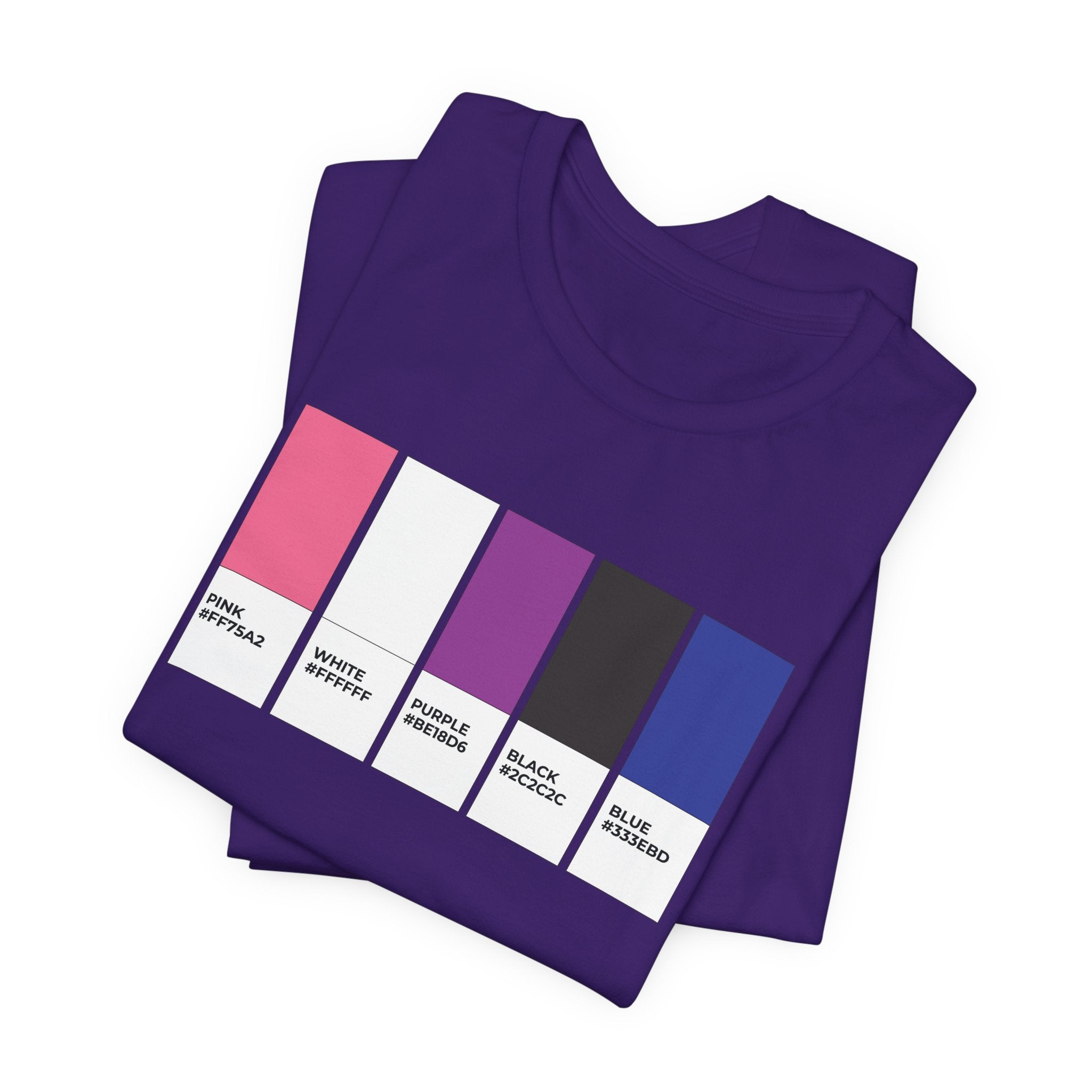 Funny Genderfluid Pride Flag Pantone Colors Unisex Jersey Short Sleeve T-Shirt