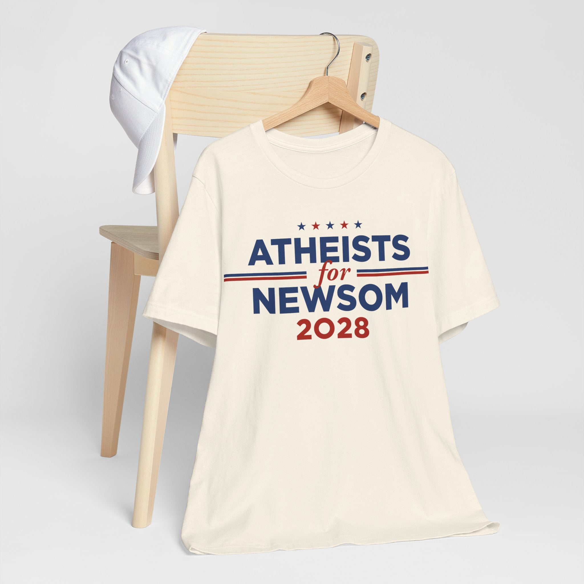 Atheists for Gavin Newsom for President Campaign T-Shirt 2028