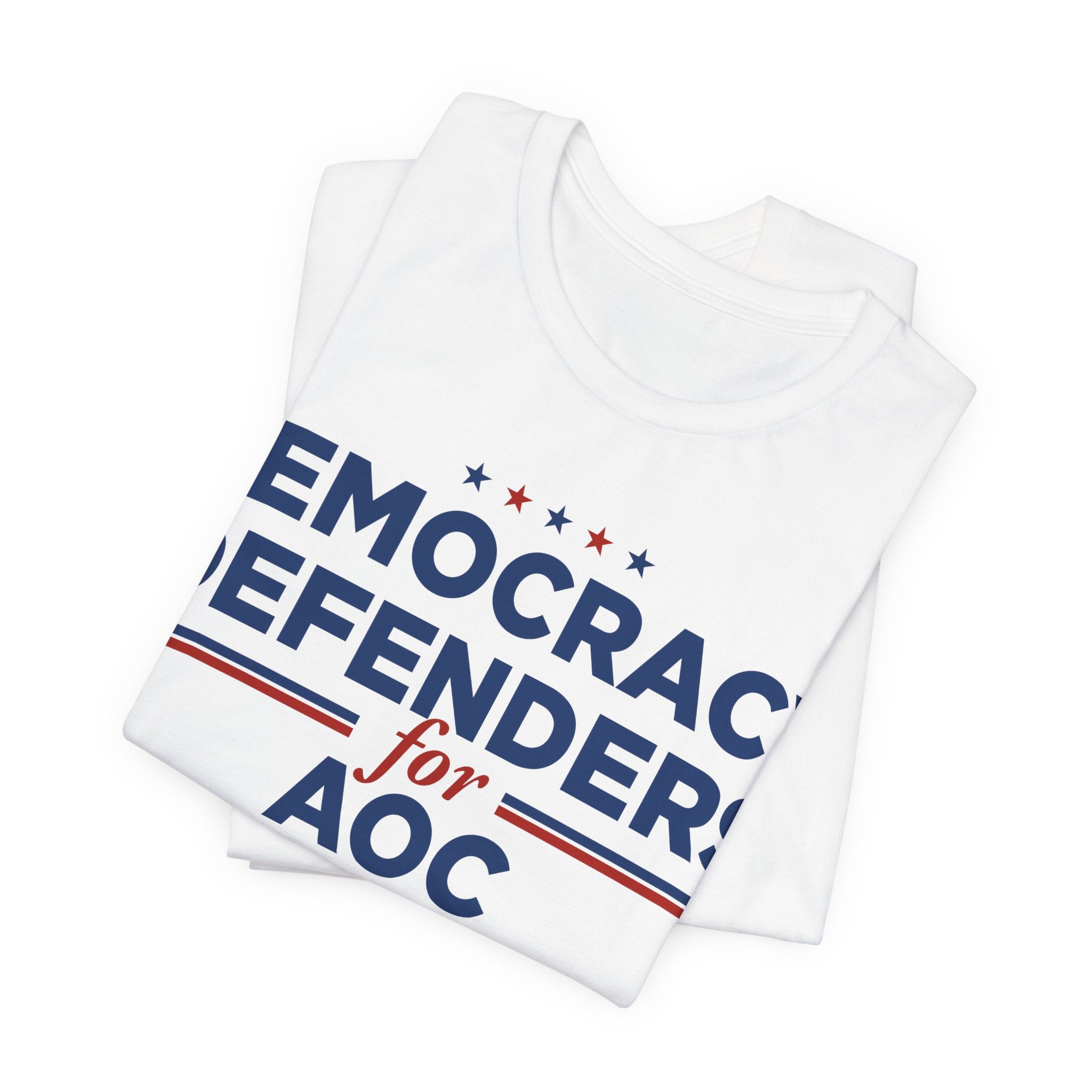 Democracy Defenders for AOC 2028 T-Shirt | Bella+Canvas 3001 Political Graphic Tee