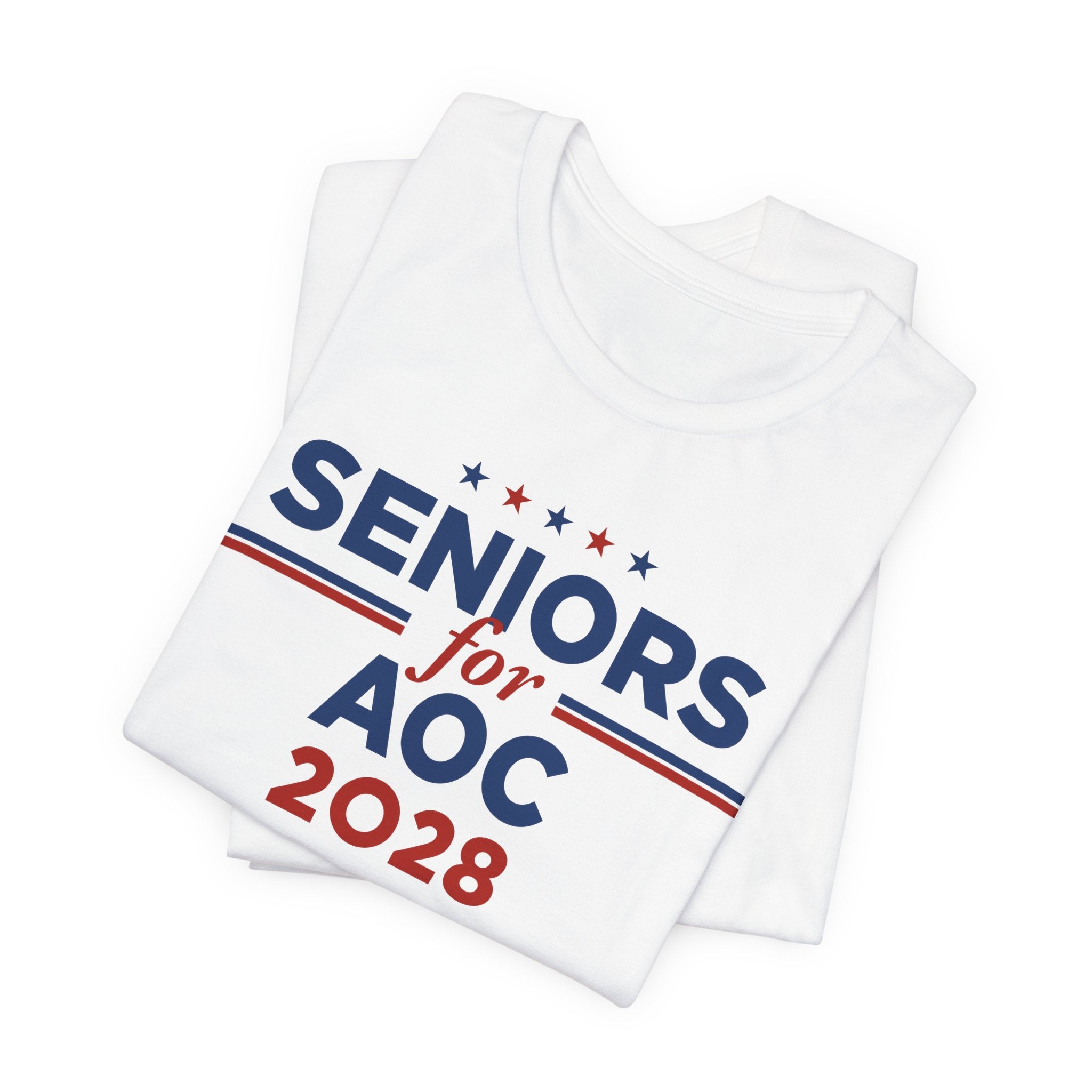 Seniors for AOC for President Campaign T-Shirt 2028
